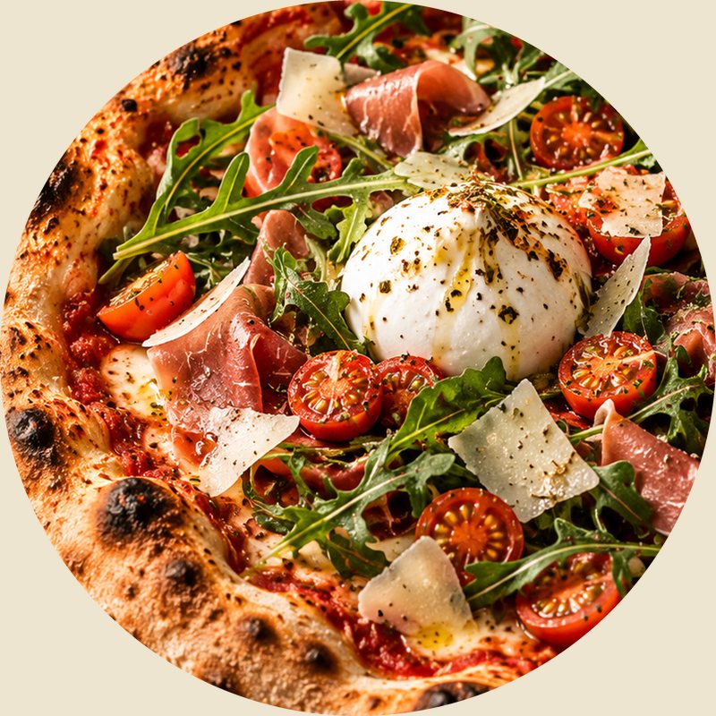 Pizza mit Burrata